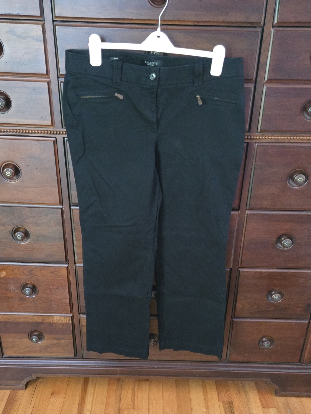 Talbots Signature Style Straight-Leg Pants.  Black Size 16 Like New!